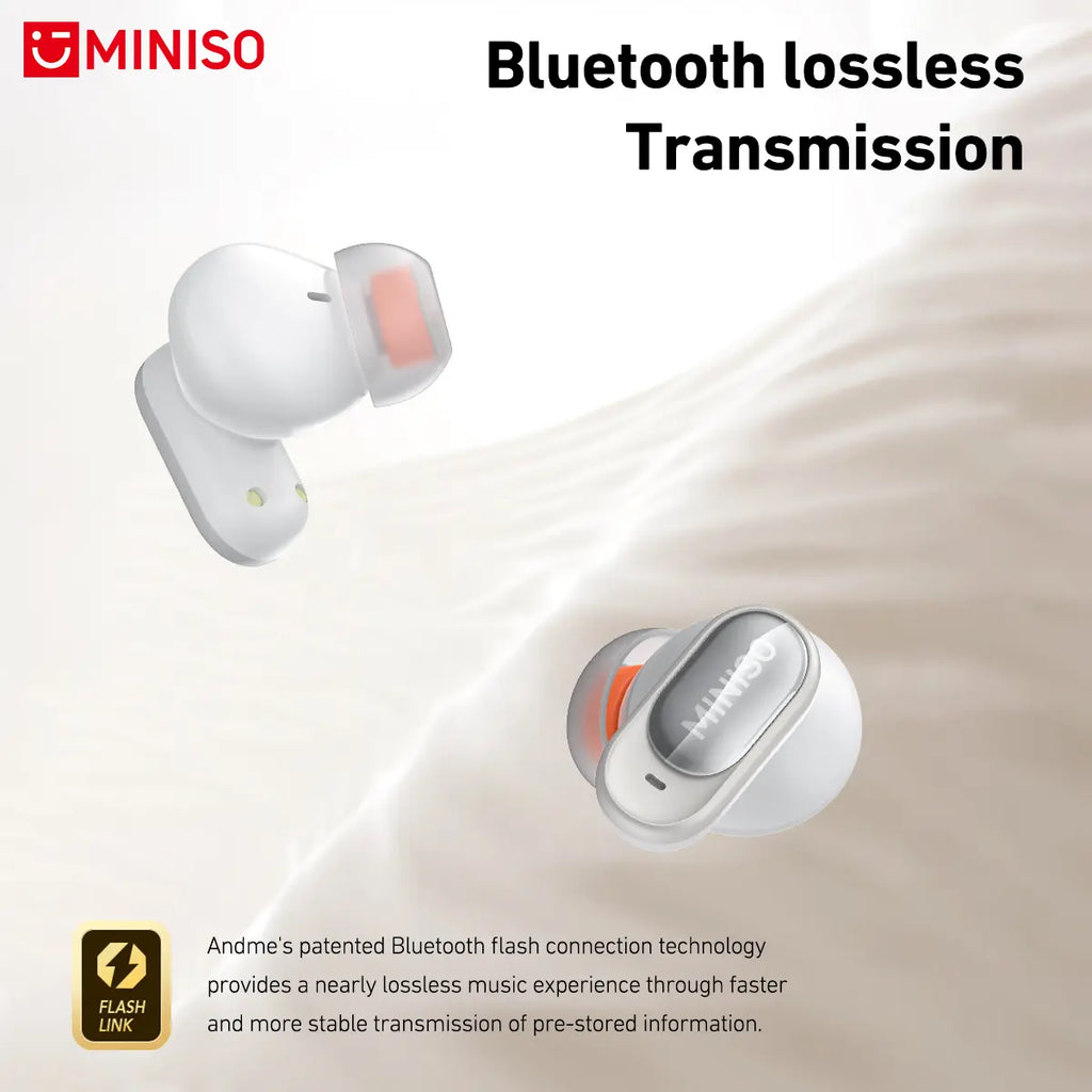 Experience Ultimate Freedom with MINISO MS105 Waterproof Bluetooth 6.0 Wireless Earbuds - Perfect for Office, Sports, and Gaming!